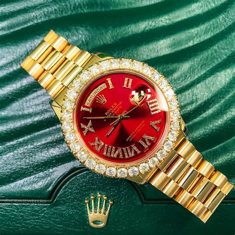 red face rolex men's